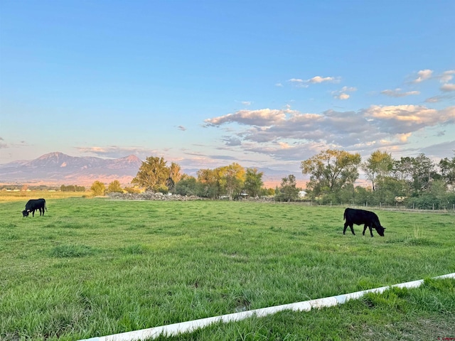 surrounding community with a mountain view and a rural view