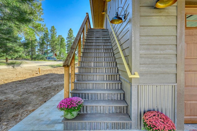 view of stairway