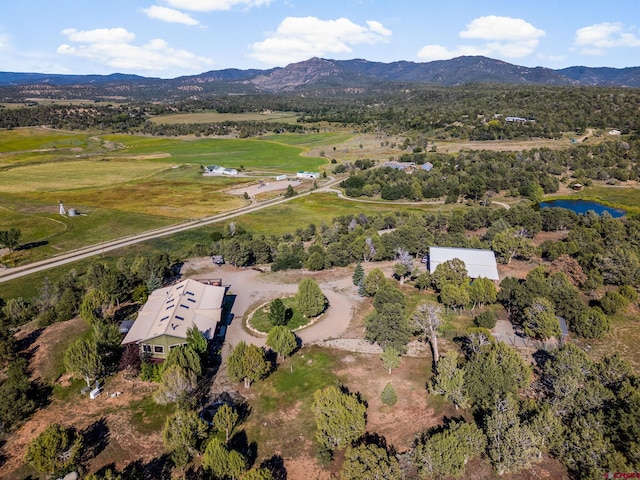 bird's eye view featuring a mountain view