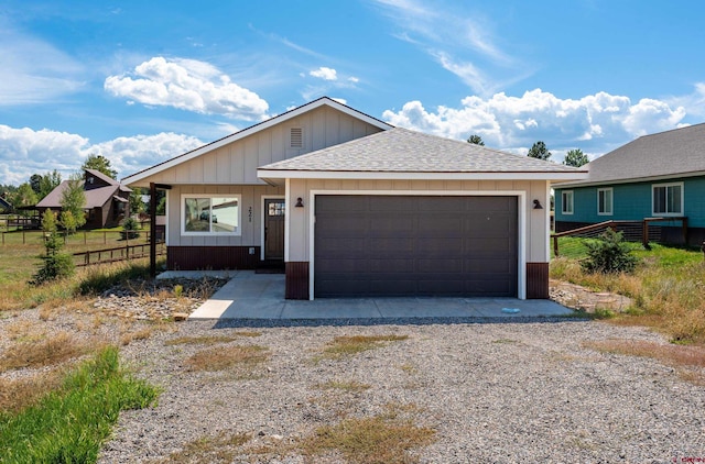 view of front of home featuring a garage