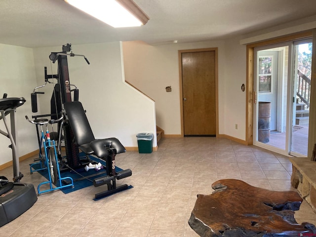 view of workout area