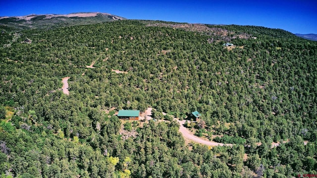 aerial view featuring a mountain view