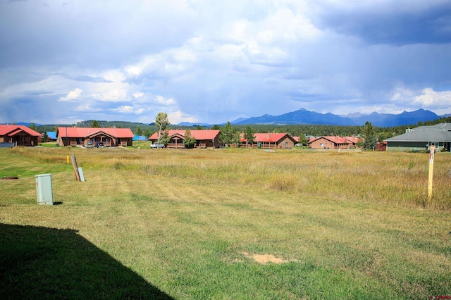 exterior space with a mountain view