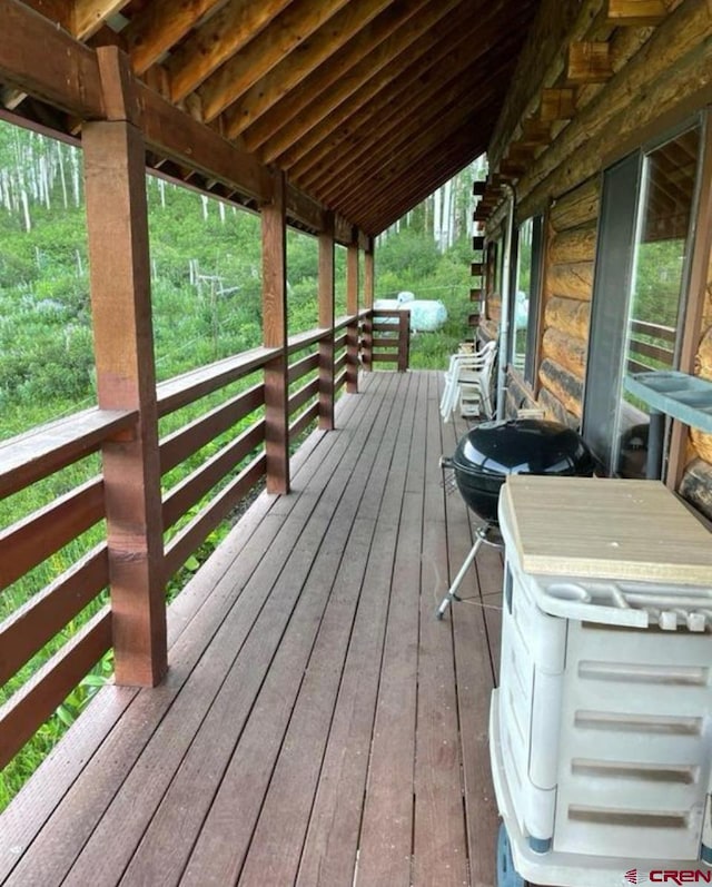 view of wooden terrace