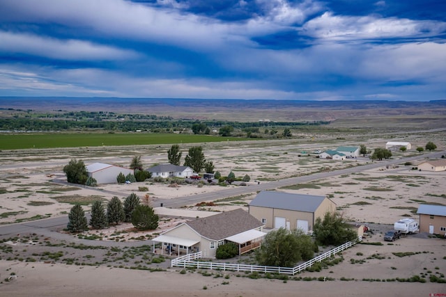 drone / aerial view featuring a rural view