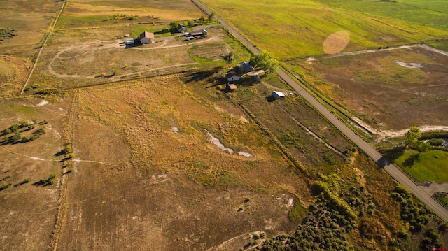 aerial view featuring a rural view