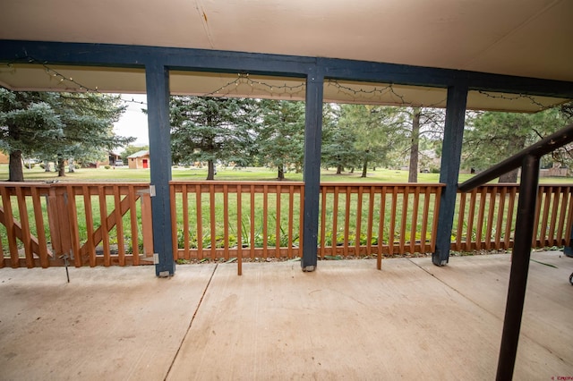 view of patio with a deck