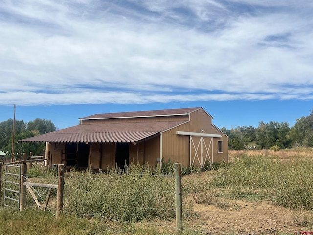 view of horse barn