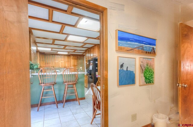 view of tiled dining area