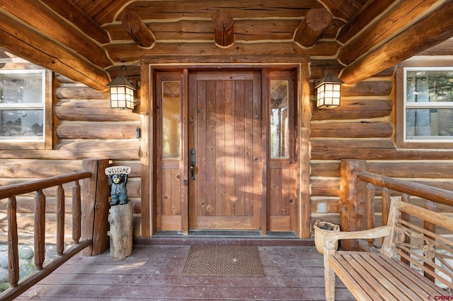 view of doorway to property