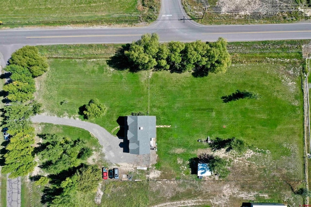 aerial view featuring a rural view