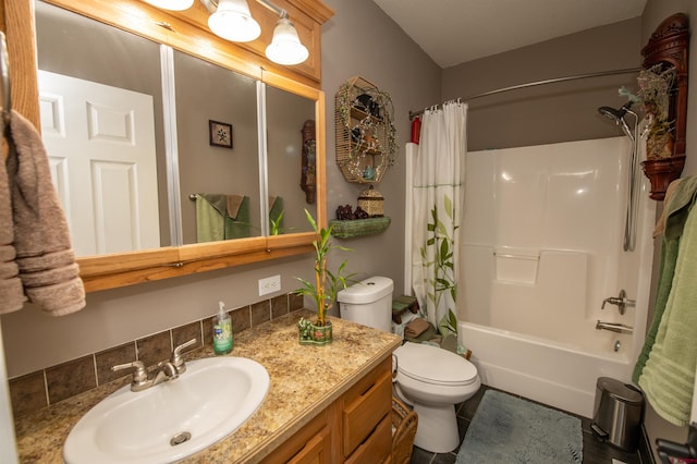 145 Lassen Dr, Pagosa Springs, CO 81147 - full bathroom featuring shower / bathtub combination with curtain, toilet, and vanity