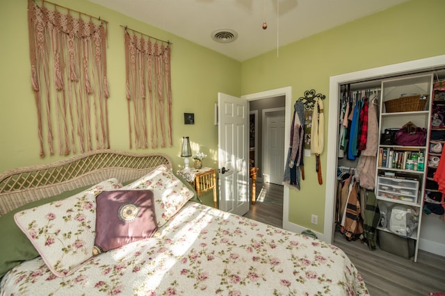 145 Lassen Dr, Pagosa Springs, CO 81147 - bedroom with a closet and dark hardwood / wood-style flooring