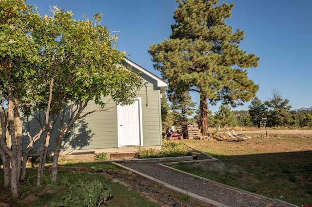 145 Lassen Dr, Pagosa Springs, CO 81147 - view of yard featuring a storage unit