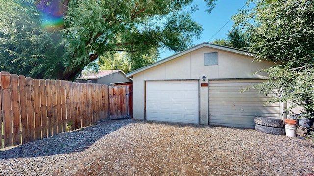 garage with wooden walls