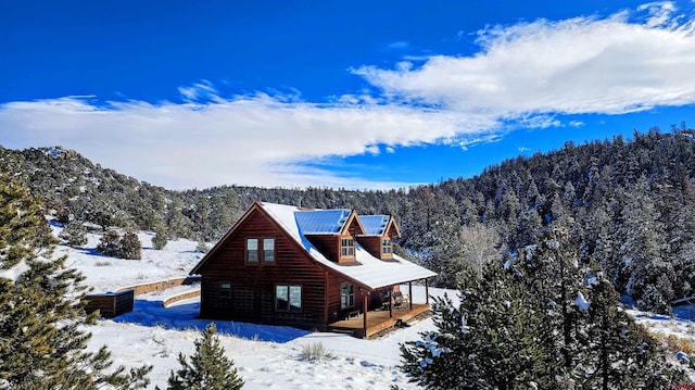 view of snowy exterior