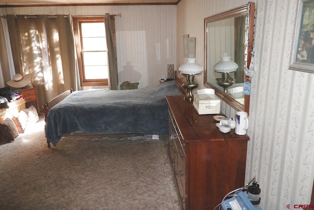 bedroom featuring carpet flooring