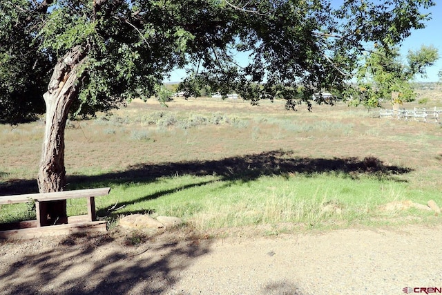 view of landscape featuring a rural view