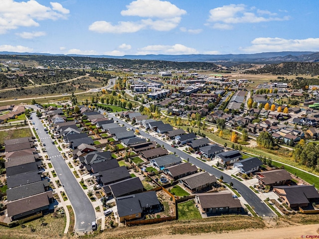 aerial view featuring a mountain view