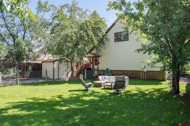 view of yard with a playground