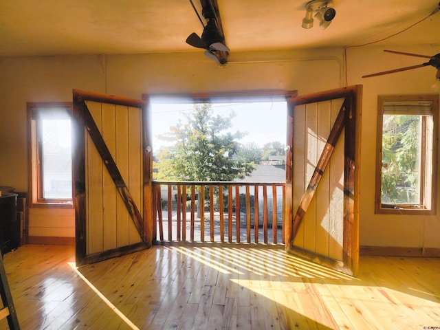 additional living space with wood-type flooring