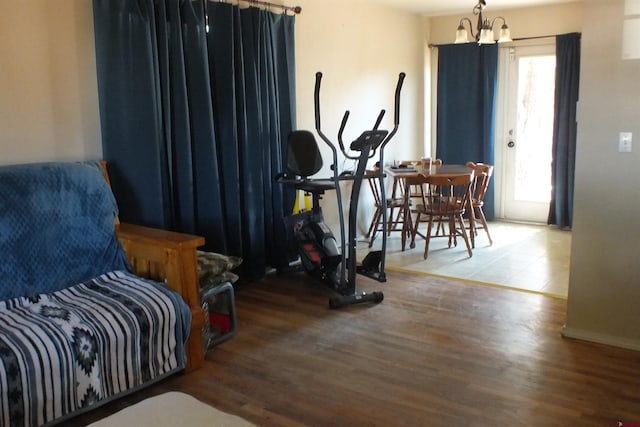 bedroom featuring hardwood / wood-style flooring