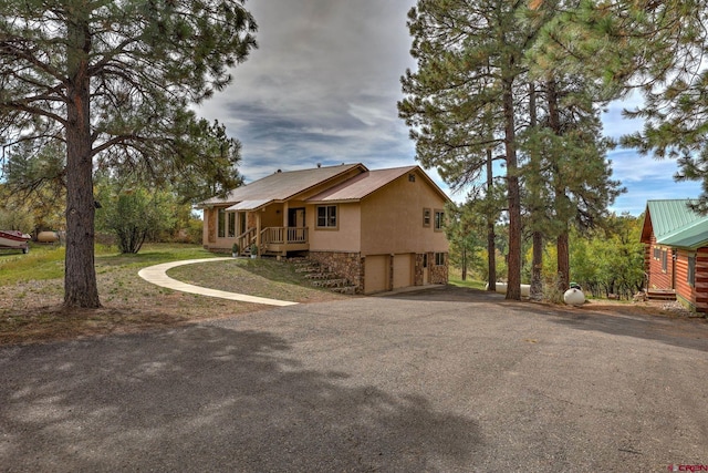 view of home's exterior featuring a garage