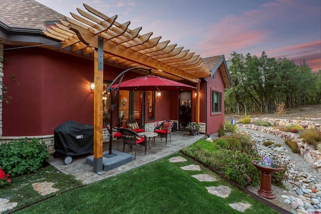 2239 Mockingbird Valley Ct, Durango, CO 81301 - view of yard featuring a pergola and a patio