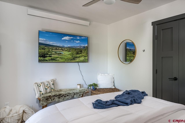 bedroom with ceiling fan