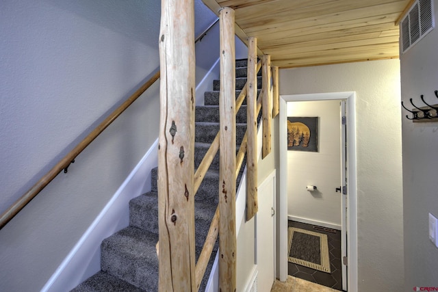 33 Davis Cup Unit 4008, Pagosa Springs, CO 81147 - stairway featuring wood ceiling