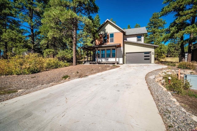 front facade featuring a garage