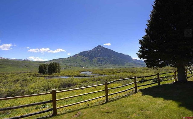 property view of mountains with a rural view