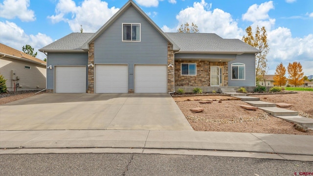 front of property featuring a garage