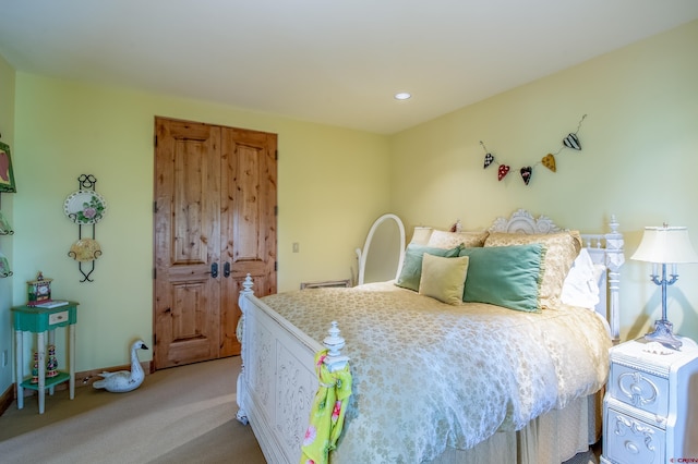 view of carpeted bedroom