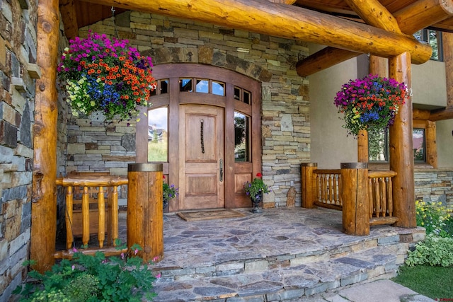 view of doorway to property