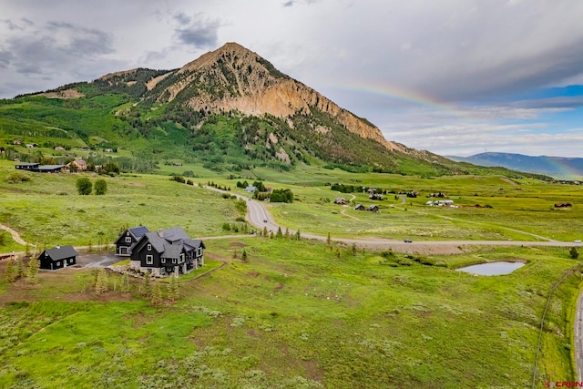 mountain view with a rural view