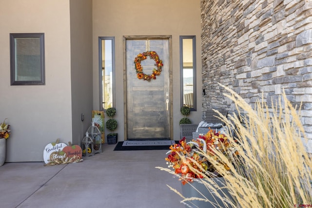 view of doorway to property