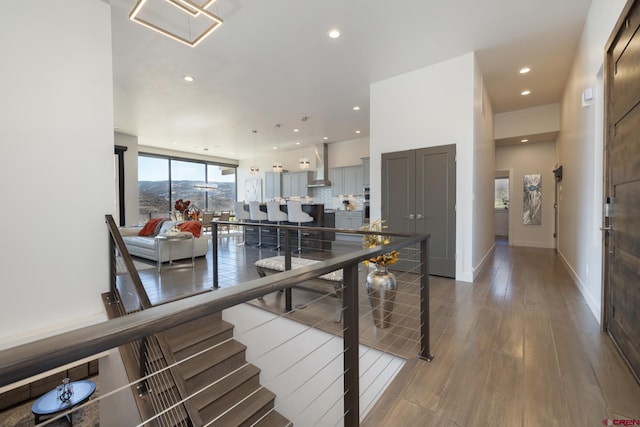 interior space with wood-type flooring