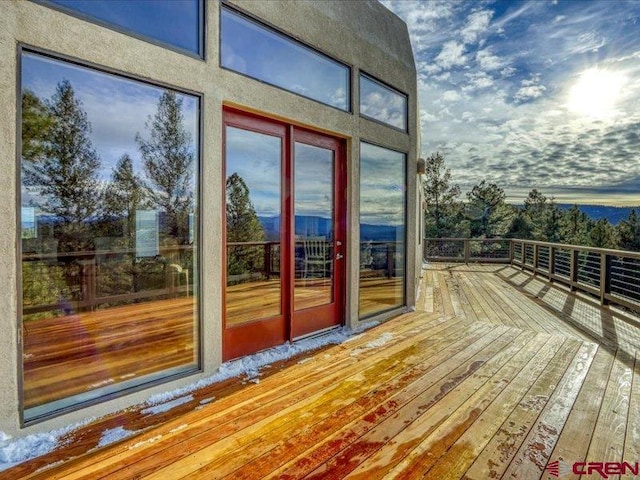 view of deck at dusk