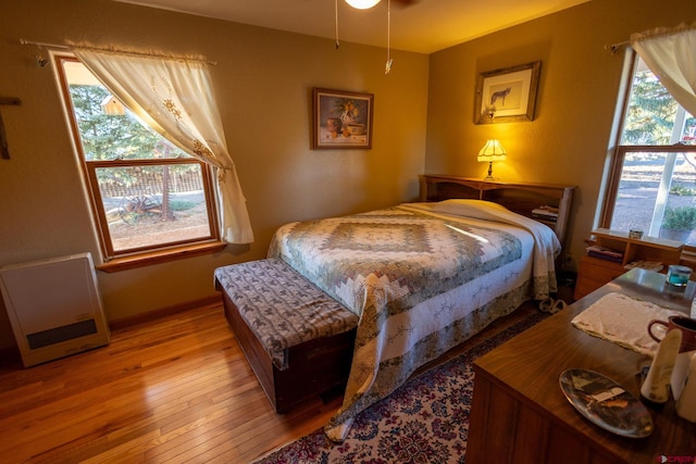 bedroom featuring light hardwood / wood-style flooring