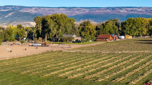 exterior space with a rural view