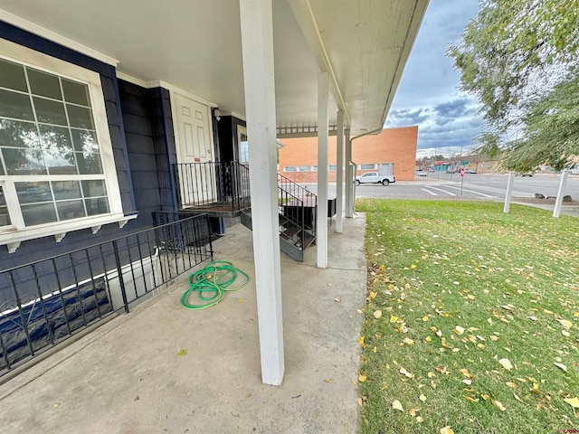 view of patio with covered porch