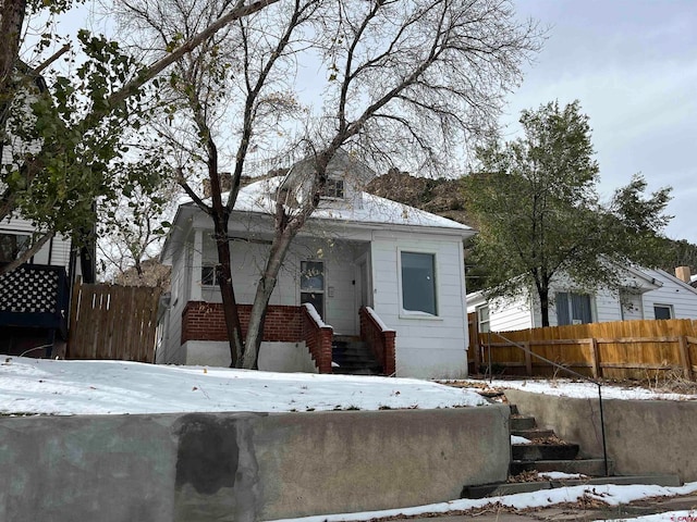 view of bungalow-style home