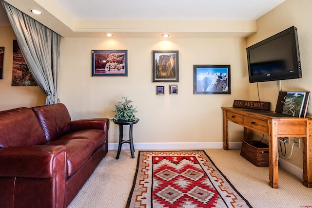 view of carpeted living room