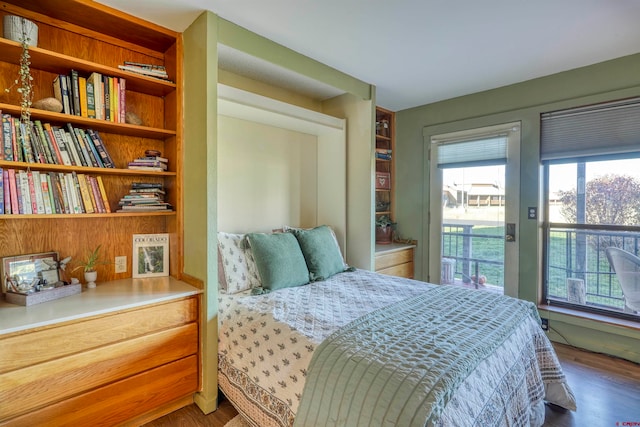 bedroom with wood-type flooring