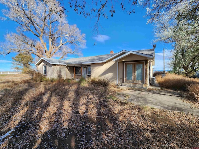 single story home with central AC