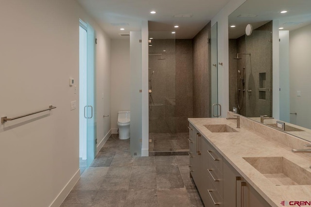 77 Coyote Ridge Rd, Crested Butte, CO 81224 - full bath featuring baseboards, a sink, toilet, and a shower stall