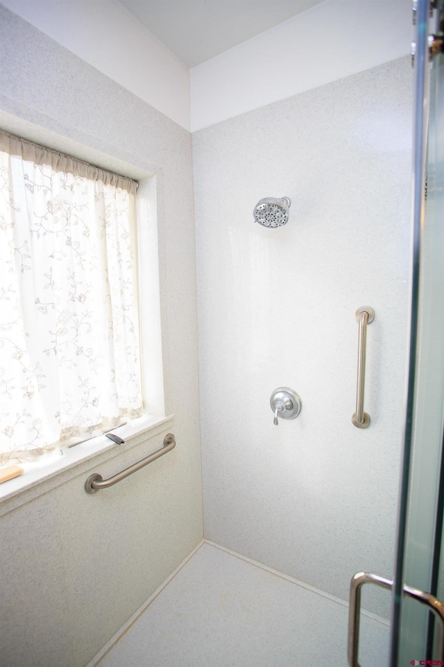 bathroom with a shower