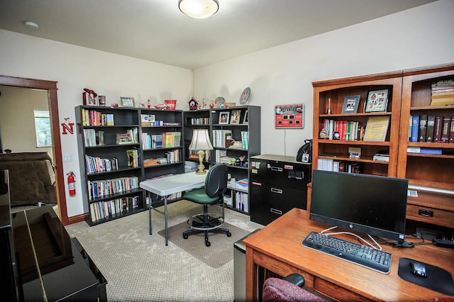 view of carpeted office