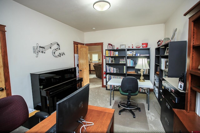 view of carpeted office